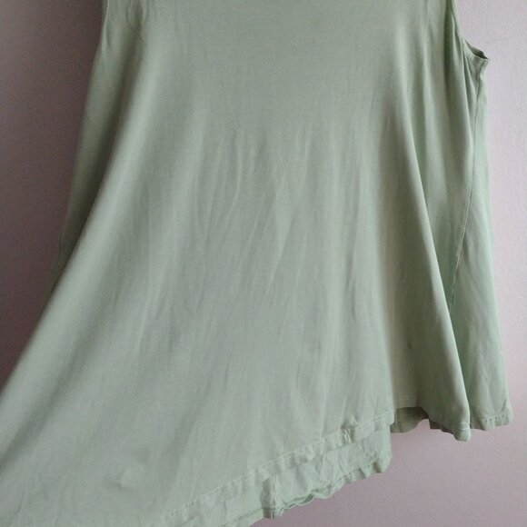 Bryn Walker Lime Green Relaxed Fit Tunic Bamboo Cotton Blend Top - Picture 6 of 10